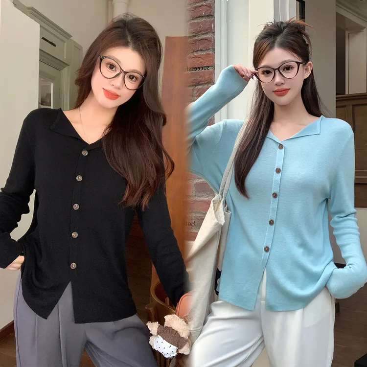 大码女2025秋季新款气质时尚针织开衫显瘦百搭减龄上衣69245