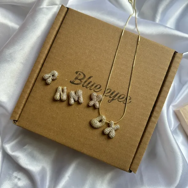 铜合金锆石项链 字母款 需要的字母备注