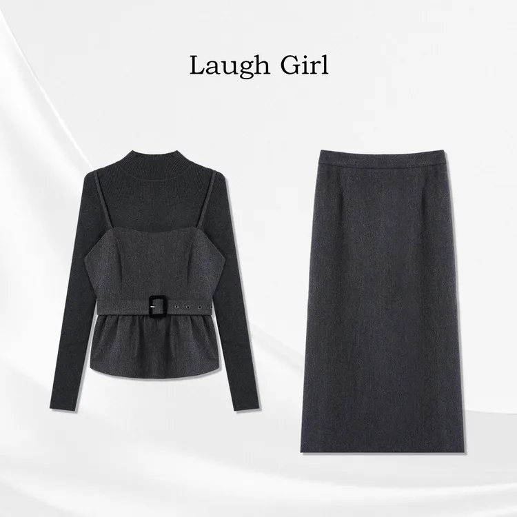 楚楚君 Laugh girl【精致套装】羊毛小香风三件套休闲套装DL55056J