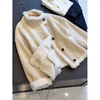 奶油色系保暖冬季外套立领短款温柔风保暖秋冬夹克