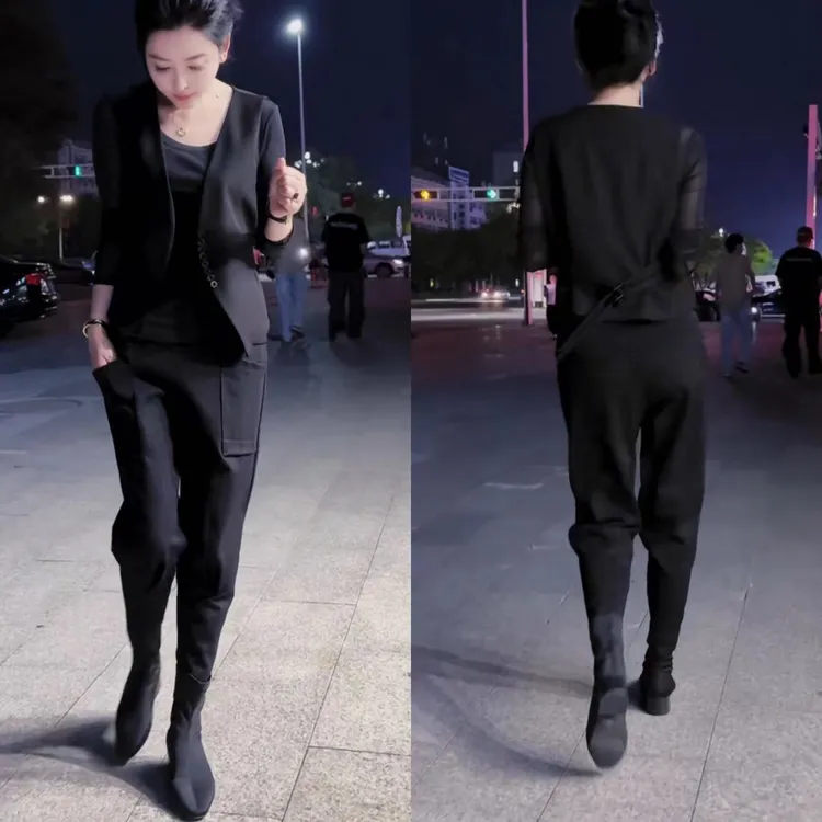 森系时尚套装潮流休闲小西装韩版气质服装帅气三件套