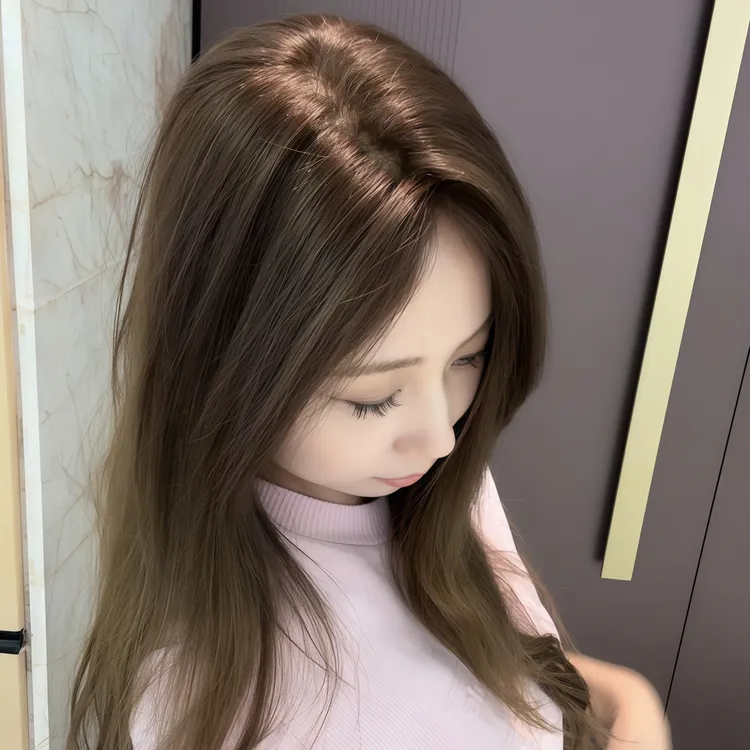 【星芒金箔网】高颅顶大发量加长款全真发仿真头皮头顶补发片透气款