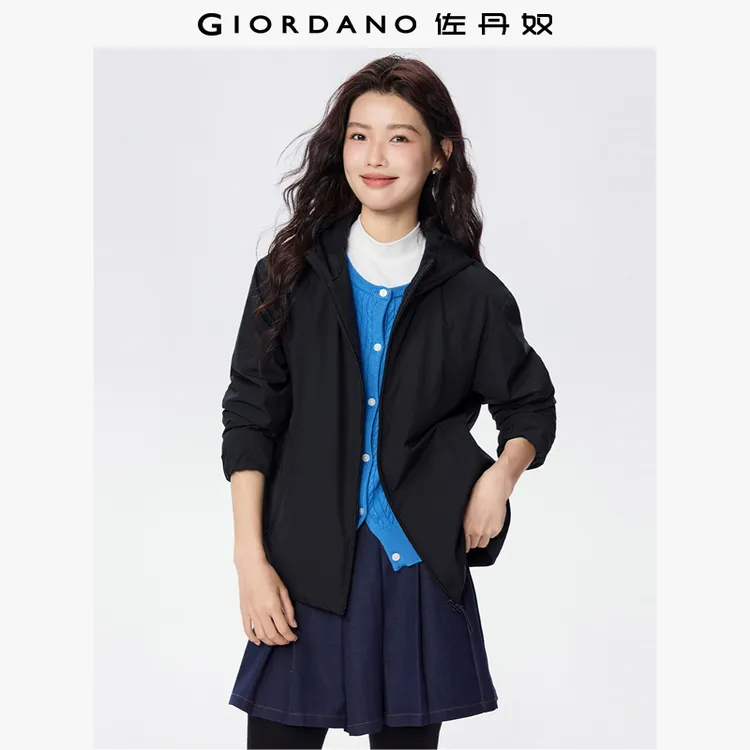 佐丹奴冬新款复合摇粒绒防风防泼水保暖软壳连帽外套女13375664