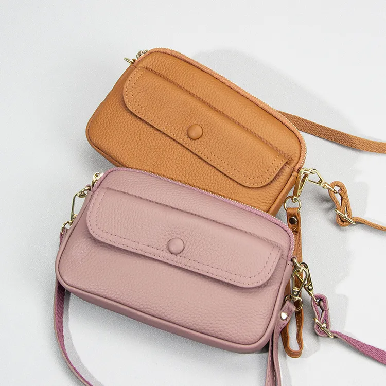 头层牛皮包包女新款时尚斜挎包大容量单肩包女士韩版百搭小方包