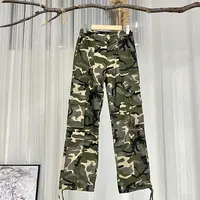 0102（一裤两穿）工装裤时尚简约宽松美式多口袋迷彩直筒休闲长裤