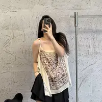 《大韩韩推荐》波西米亚复古纱巾吊带大码女装显瘦无袖小众度假吊带
