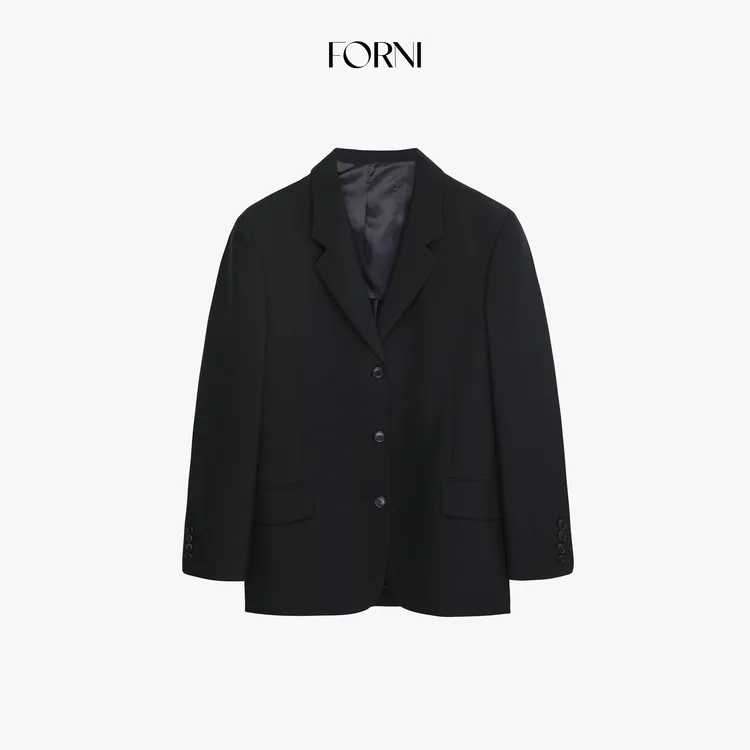 FORNI 权利吸烟装 高智感Row风精仿羊毛挺括抗皱阔版西装外套