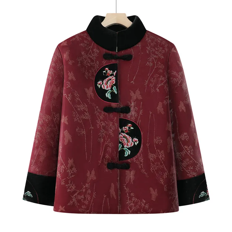 奶奶装冬装棉衣70岁80岁老人衣服老年人加绒超厚妈妈外套棉衣棉袄