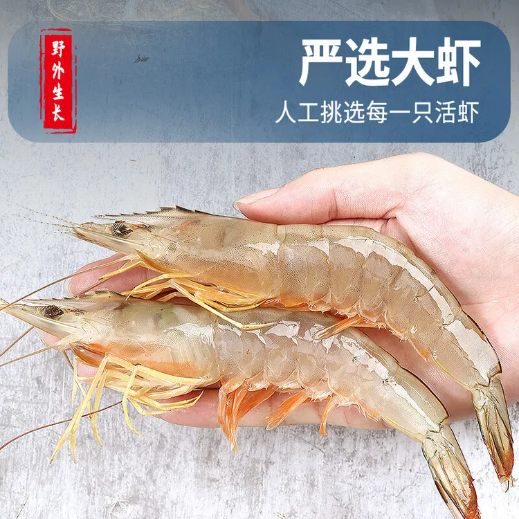 4斤海捕大虾生鲜海鲜新鲜速冻特大冷冻基围虾鲜虾海虾对虾白虾