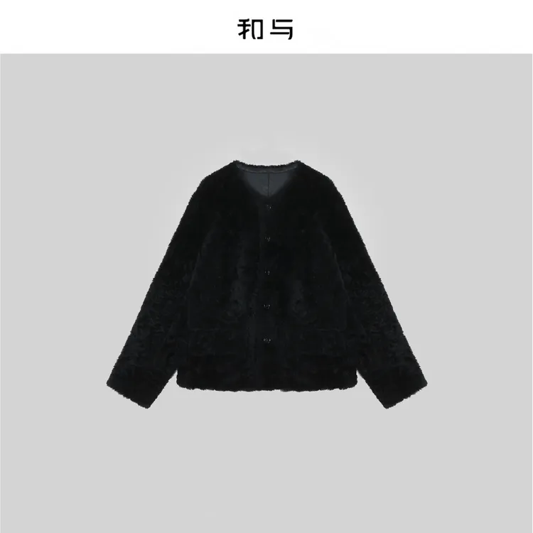 和与｜土耳其纳西小拉贡皮毛一体外套H54ALU10106