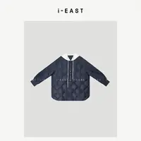 i-EAST 岛屿泡泡~秋冬极简撞色连帽羽绒服外套-5D 25W96Y