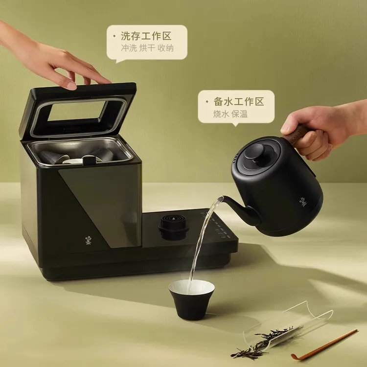 鸣盏泡茶专用烧水壶电热水壶茶台一体全自动上水壶洗杯恒温茶艺壶