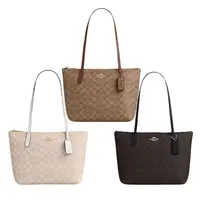 Coach/蔲驰Fionazip24拉链托特包通勤女包单肩包包