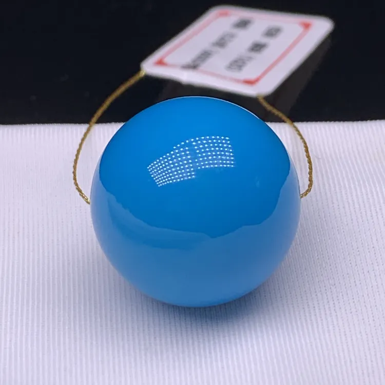 云晨珠宝精品高端高瓷高蓝暴力蓝绿松石圆珠单珠多宝配饰尺寸18mm