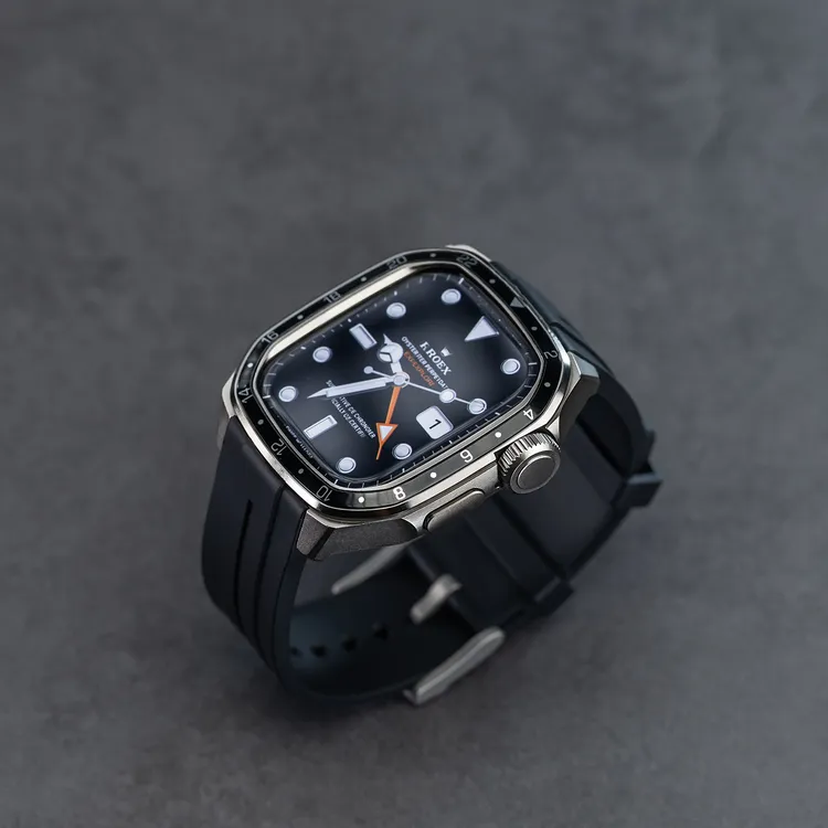 AppleWatch金属表壳表带一体适用苹果手表iwatch保护壳水鬼刻度盘