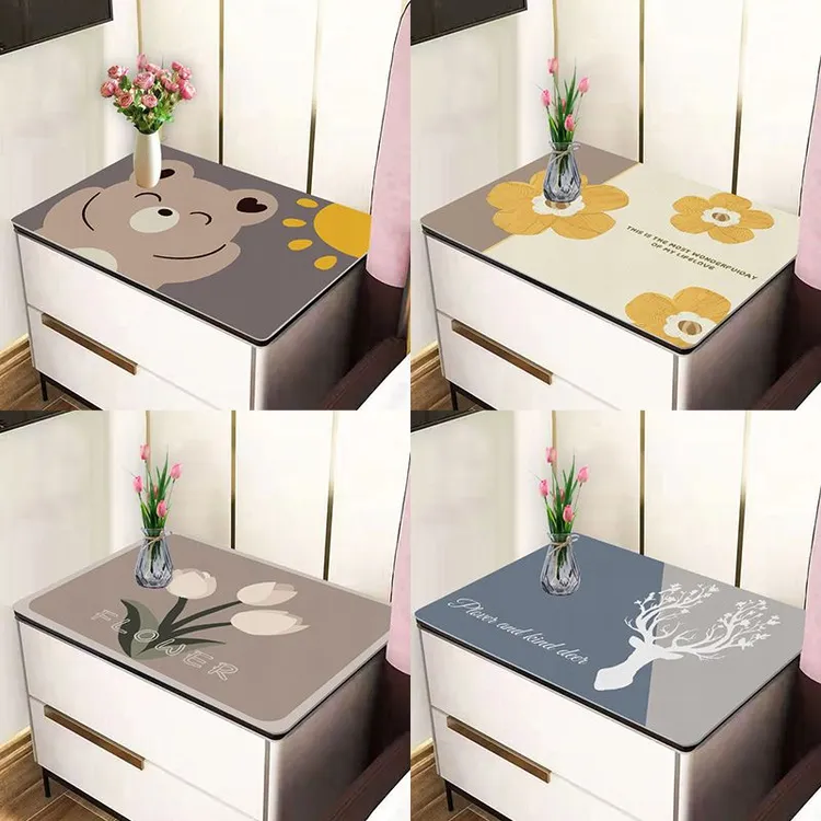 床头柜垫子加厚皮革防水防油免洗盖布电视柜茶几卧室防尘罩桌垫