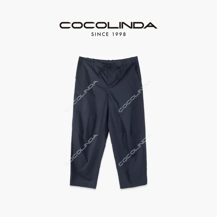 COCOLINDA | 100棉宽松薄款系绳休闲九分布裤子P2126A（偏大一码）