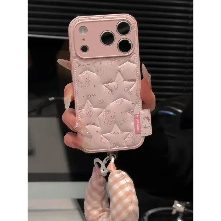 线条kt适用苹果17pro手机壳16pm肤感五角星ins风华为mate70小米女