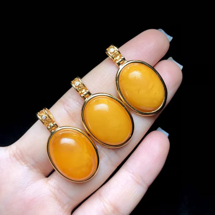 【云上】S925银蜜蜡吊坠-多样性发其一-13×18mm-DS27859（甄选）