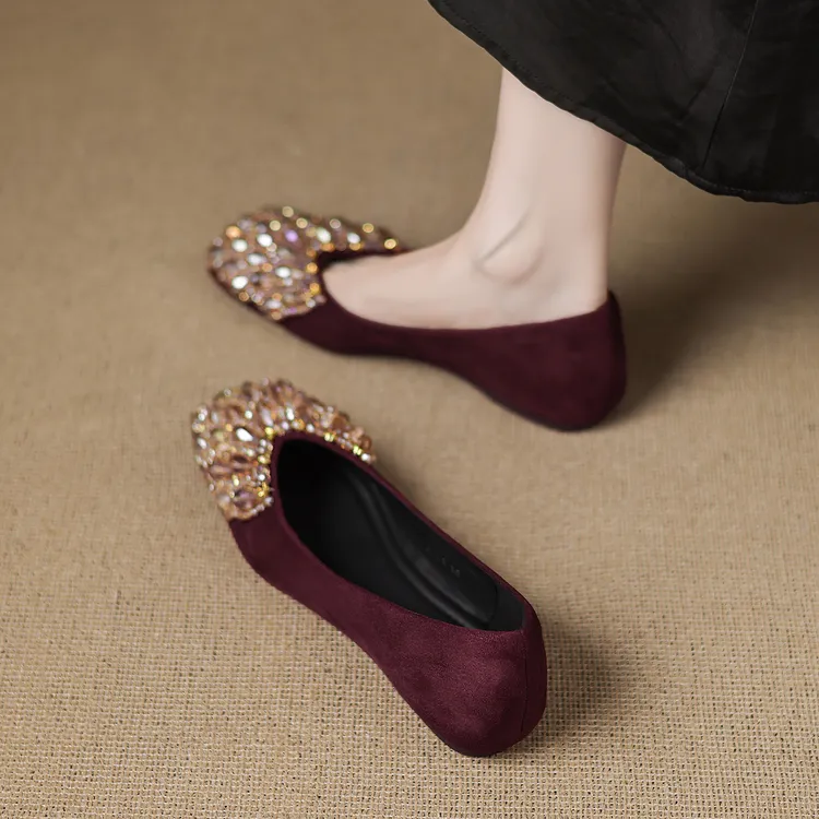 巨好看小单鞋一脚蹬秋款爆款绝美单鞋女不累脚平底鞋高级感伴娘鞋