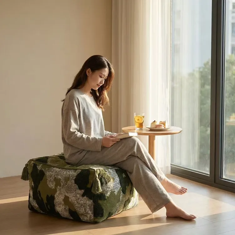 （单独外皮）收纳坐垫墩子外皮矮凳加厚可拆洗简约收纳外皮蒲团