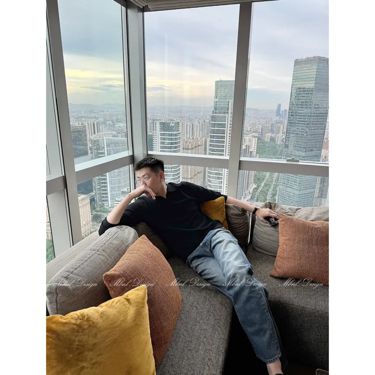 MBNL-F「松针羊绒」秦磊男装绵羊毛混纺菠萝花织法长袖LL-WSY1127