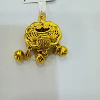 【思思专享】 足金999饰品 铃铛锁包吊坠 0.85 GP
