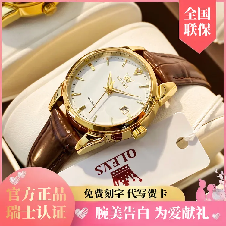 瑞士正品手表女士时尚小众女款机械表全自动气质百搭轻奢品牌防水商品图