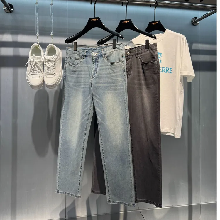 DIKALO FERRE/迪卡里奥 费雷D52NZ776新款男士来赛尔直筒牛仔裤