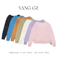 YANG GZ【七彩丹霞】慵懒风温柔软糯毛织上衣女 GZ667#65221