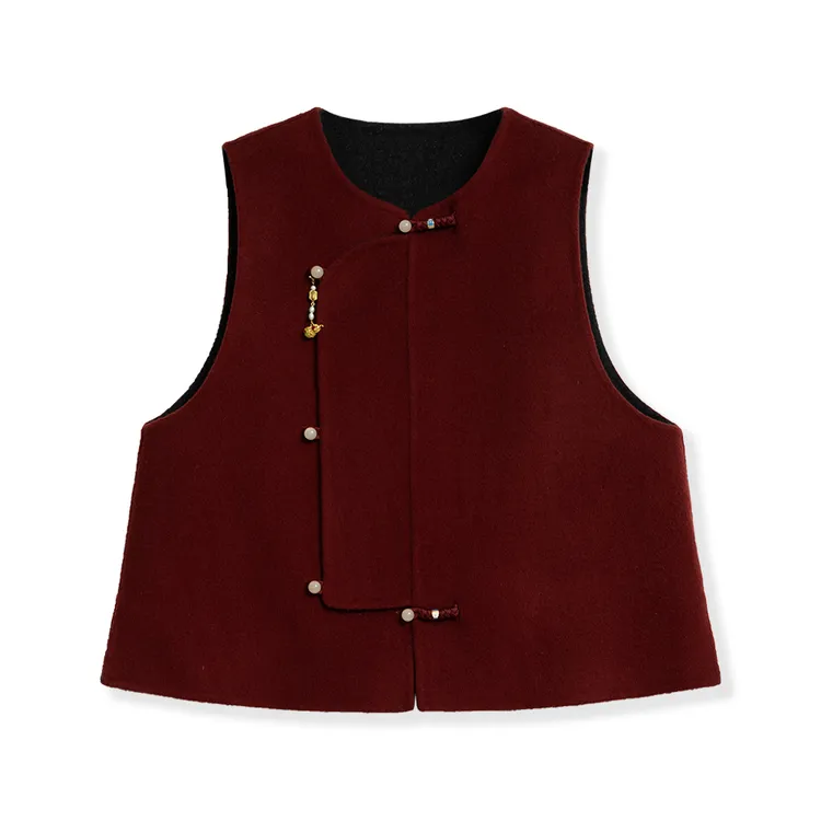 新中式国风盘扣毛呢马甲3971-354-A611