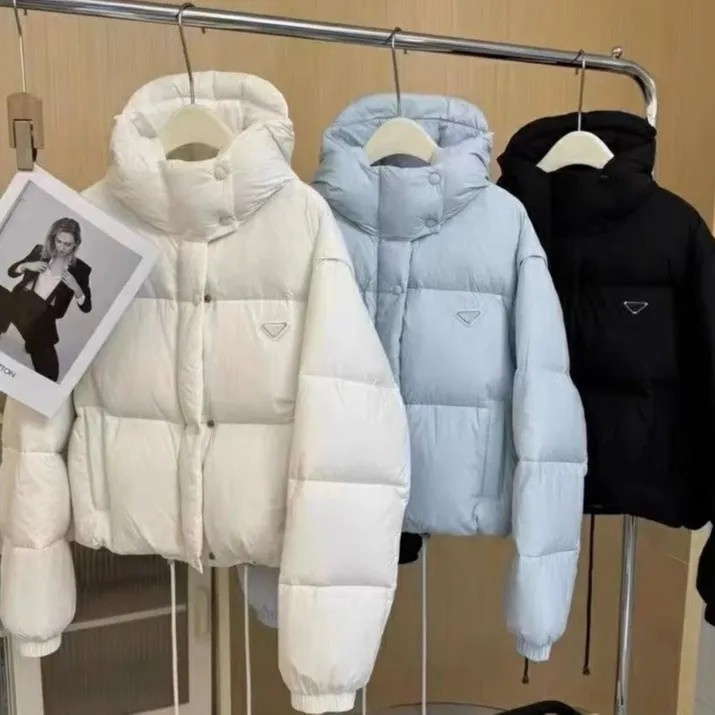 奶fufu蓝色可拆卸袖子服女冬2024新款设计感短款马甲面包服