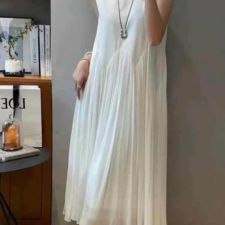 【楠姐】新款法式极简显瘦百搭吊带连衣裙气质L252036