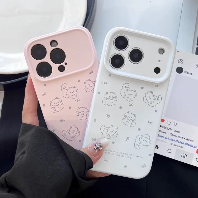 蝴蝶结猫咪适用苹果17手机壳iPhone 17Pro个性简约小众新款保护壳