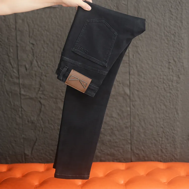 【必买款！】小眼睛 双色 九分/长裤 男士秋冬款修身小直筒牛仔裤