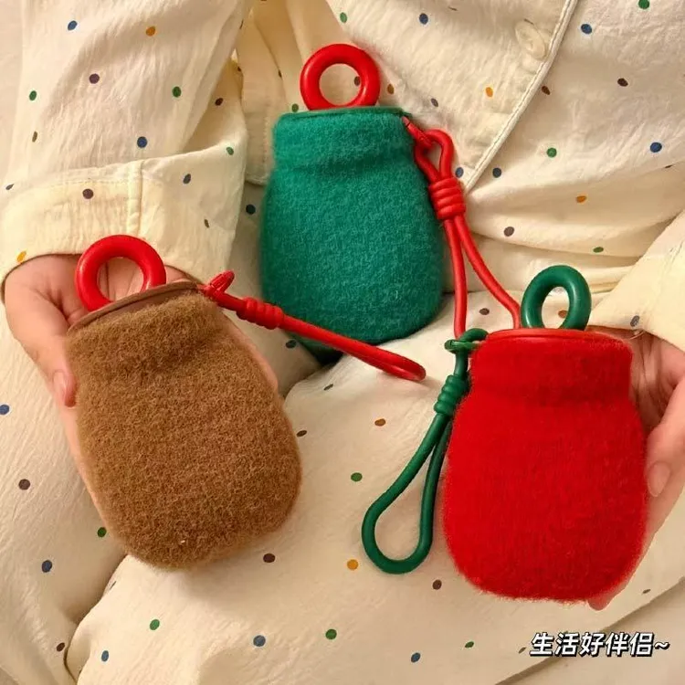 掌中宝毛绒注水热水袋便携小号随身暖手学生迷你暖水袋