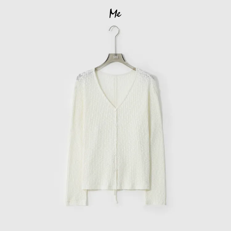 ME【雪花开衫】减龄Q弹肌理感透气显瘦时尚百搭休闲外套MESA0241