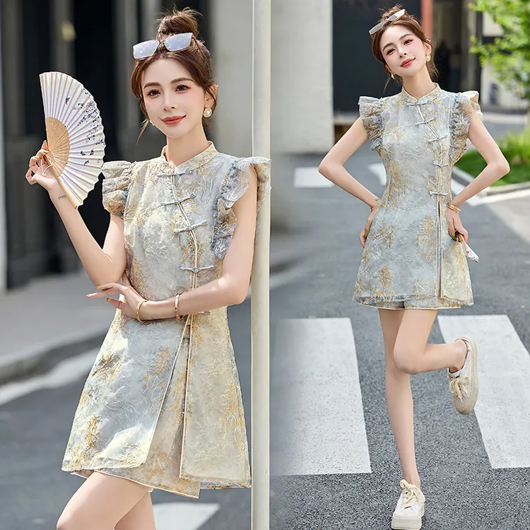 小个子短裤套装女2025夏新款高级感欧货新中式刺绣时尚两件套