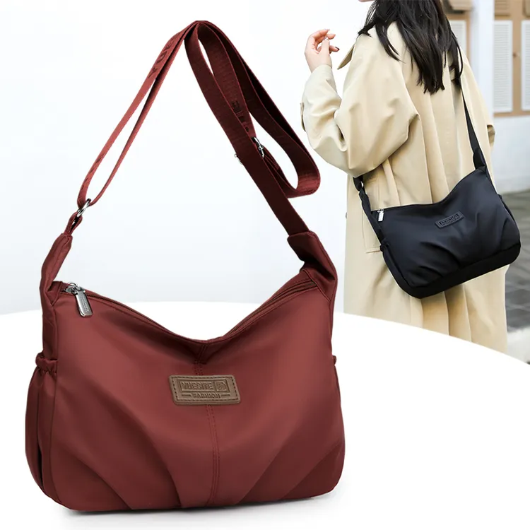 女包大容量斜挎包轻便休闲牛津布包时尚百搭中年妈妈包通勤单肩包