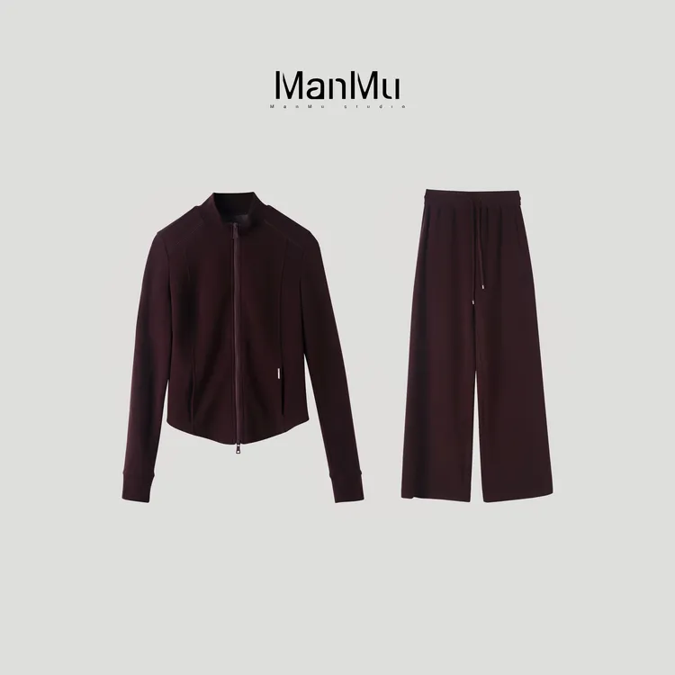 满目ManMu 【张琪专属】高级定制秋冬时尚百搭羊毛混纺套装350842