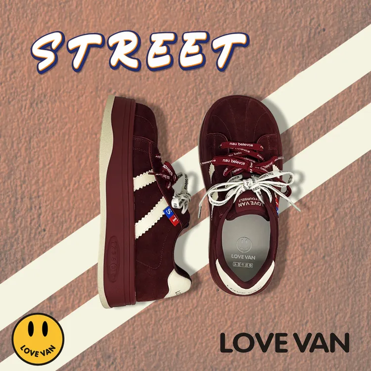 Lovevan/艾典范【街头STREET潮感】厚底系带秋季休闲板鞋