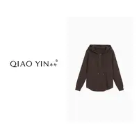 QIAO YIN"小衫“秋季薄款女装纯色针织设计师长袖针织衫QY28319