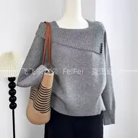 飞飞家～欧洲站订单！一字肩领 秋冬高级感 软糯#毛衣秋冬潮Y9123