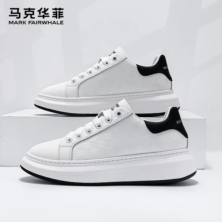 马克华菲爆款厚底鞋子男冬季低帮潮鞋2025新款小白鞋流行百搭板鞋