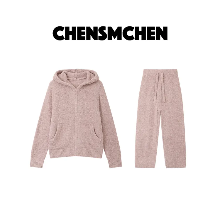 CHENSMCHEN 毛绒绒纤维时尚连帽居家服秋冬套装CSG11400WL-A