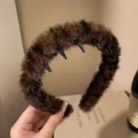豹纹深色发箍