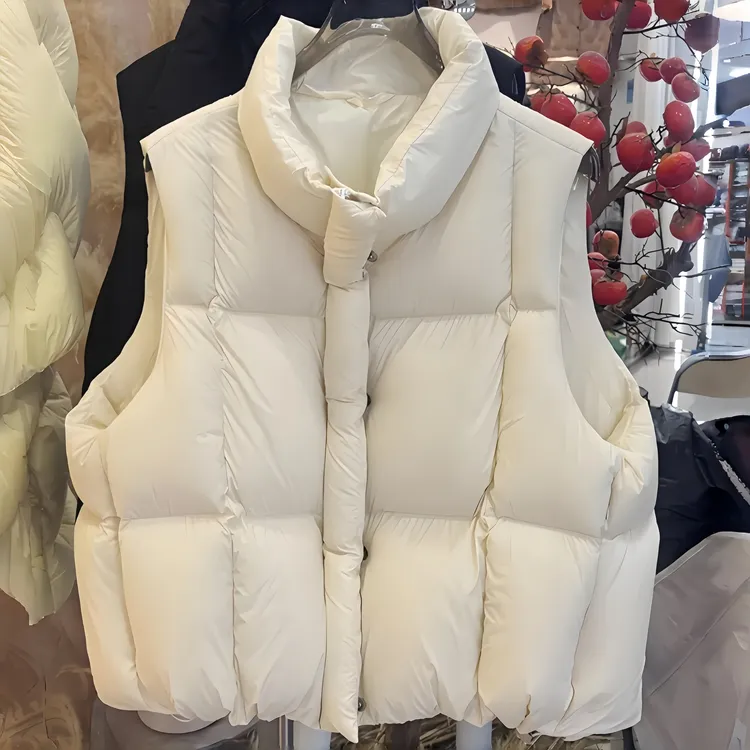 胖mm大码羽绒棉服马甲背心女秋冬新款百搭坎肩气质宽松外套615