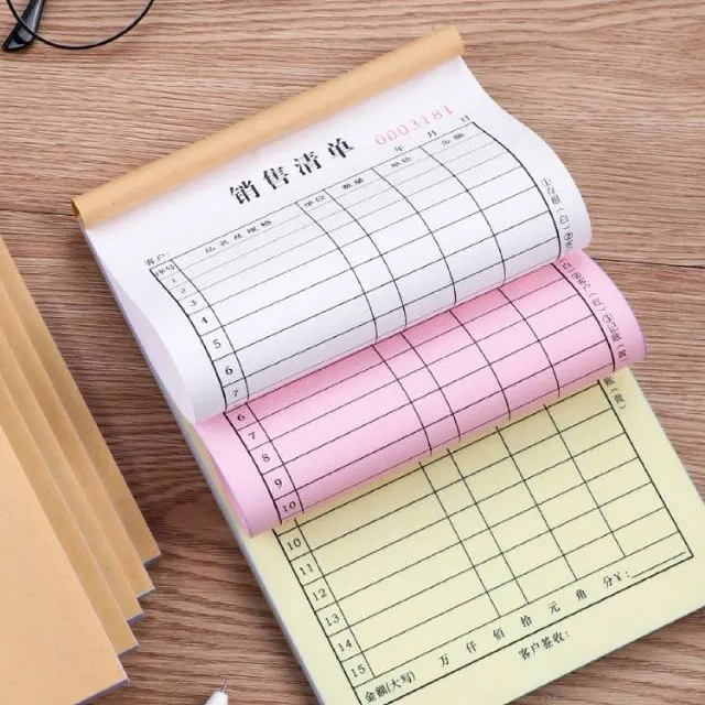销货清单一联二联三联四联各种凭证交易本子收款记工本考勤本收据