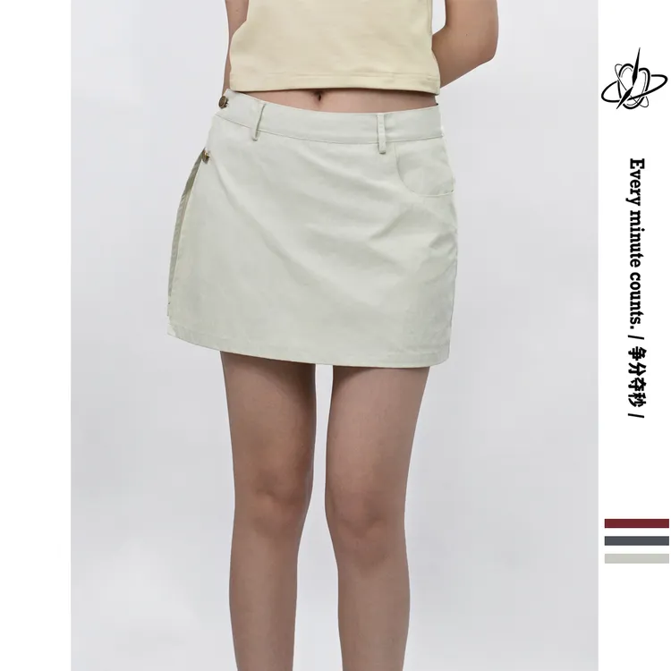 EMC休闲风A字裙裤薄款厚款短裙裤半身裙常规工装拉链不褪色