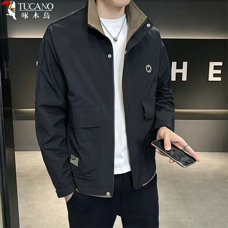TUCANO/啄木鳥新款男士休闲百搭时尚夹克外套春秋季修身韩版帅气